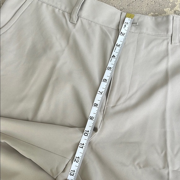 Izod Golf Men's Light Tan Flat Front Shorts - Picture 12 of 15